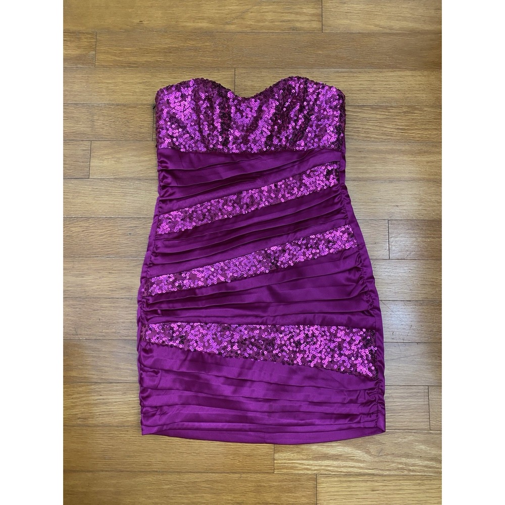 Xtraordinary Fuschia Mini Dress‎ Size 7 Prom Homecoming Cocktail Party Dress EUC